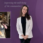 KCU-COM student and Nicole Nudelman and Bear the German Shepard